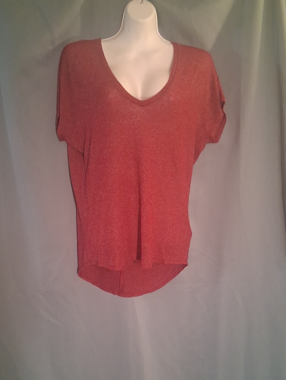 Women’s Rust Short Sleeve V-Neck Top